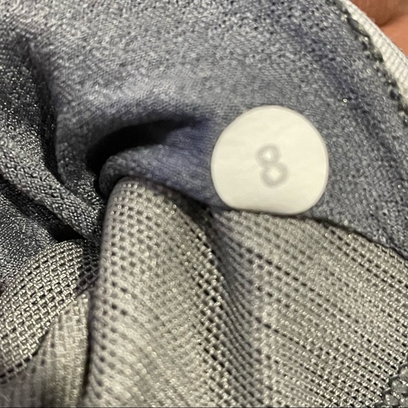 Lululemon Athletica Free To Be Bra With Spaghetti Straps Grey Stripes Size 8 - Picture 9 of 9